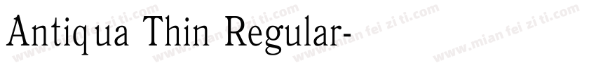 Antiqua Thin Regular字体转换